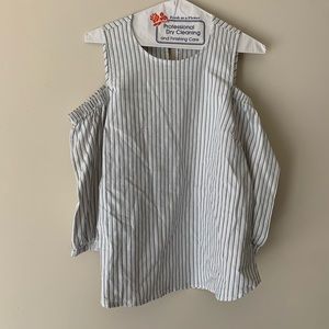 Striped Cold Shoulder Top.  Summer staple!